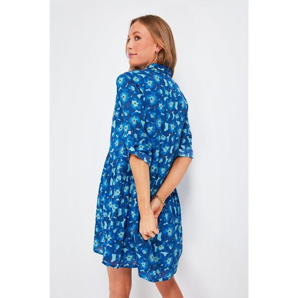 RO'S GARDEN Blue Jacinta Deauville Dress Size XL NWT Retail $195 Tuckernuck - Picture 2 of 7